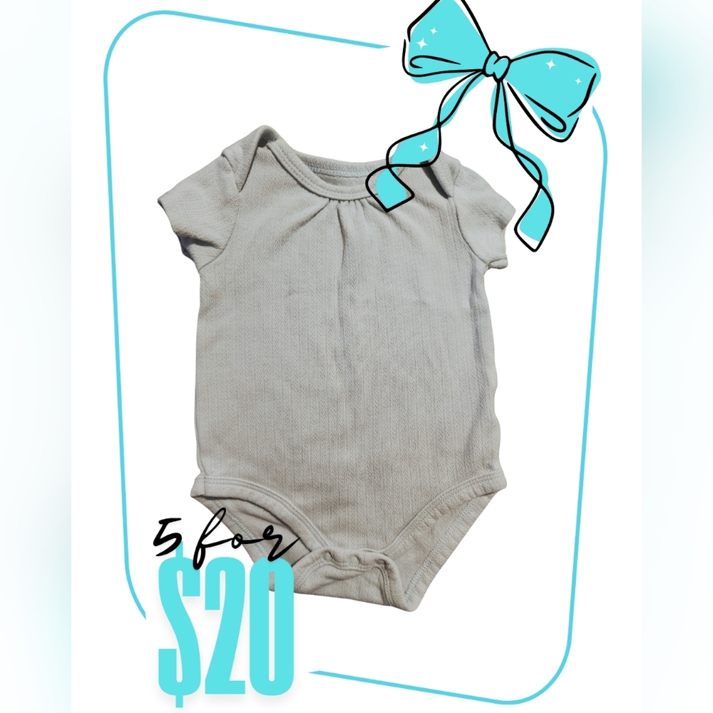 Rachel Zoe Light Blue Baby Onesie